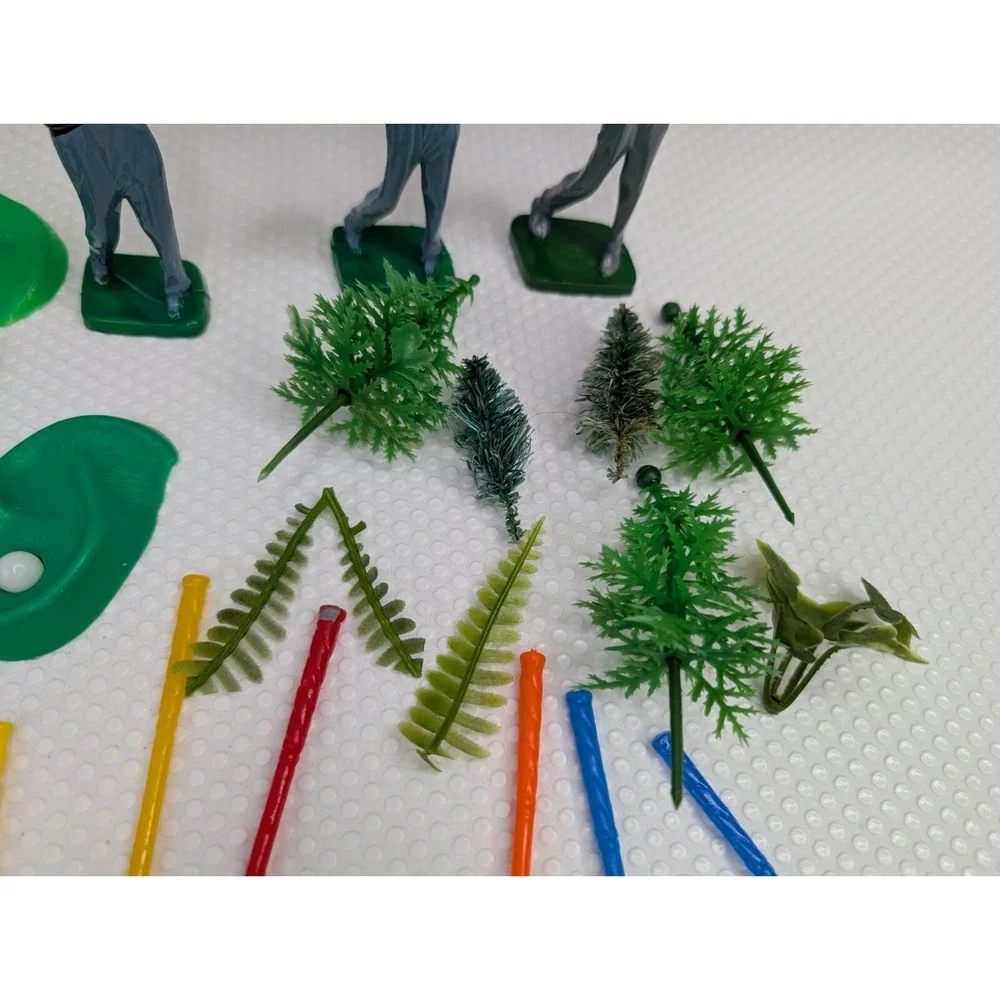 Plastic Golfer Golf Clubs Flags Greens Vintage Lot Cake Toppers